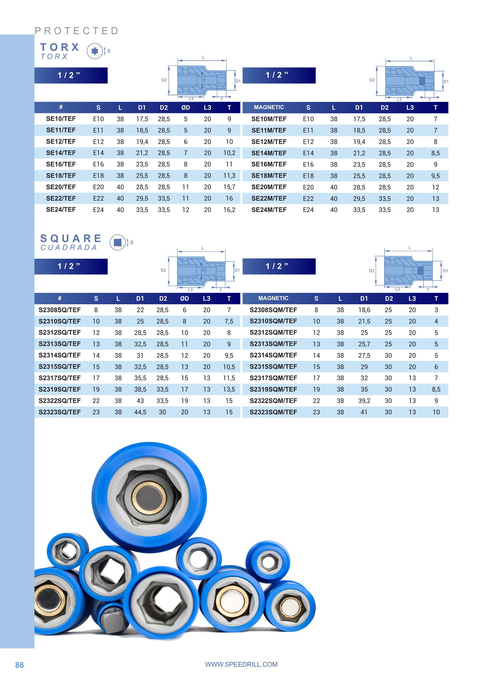Hoja de catálogo Speedrill page-086 | Torquear
